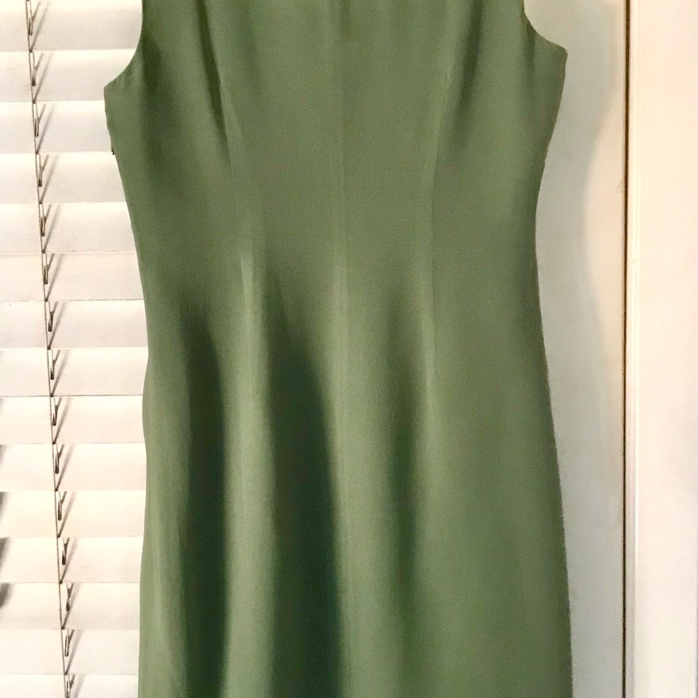 Banana Republic Green Ruffle Dress - Picture 3 of 11